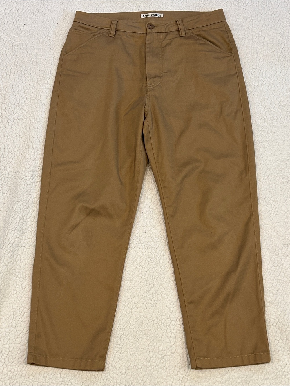 Acne Studios Men's Allan Cotton Twill Trouser Pants EU size 48 Patch Pockets